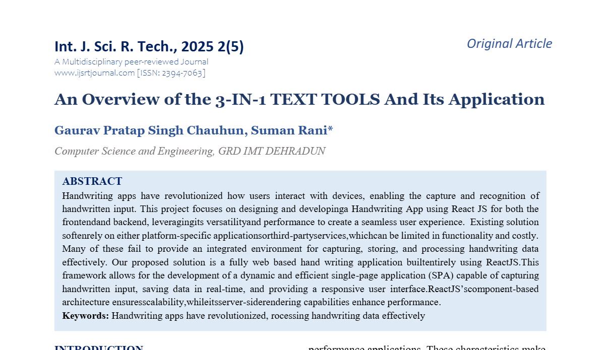 IJSRT Journal