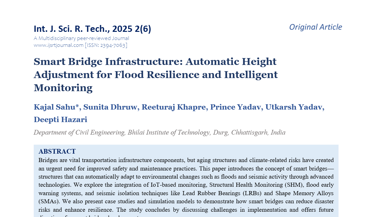 Smart Bridge Infrastructure: Automatic Height Adjustment for Flood Resilience and Intelligent Monitoring