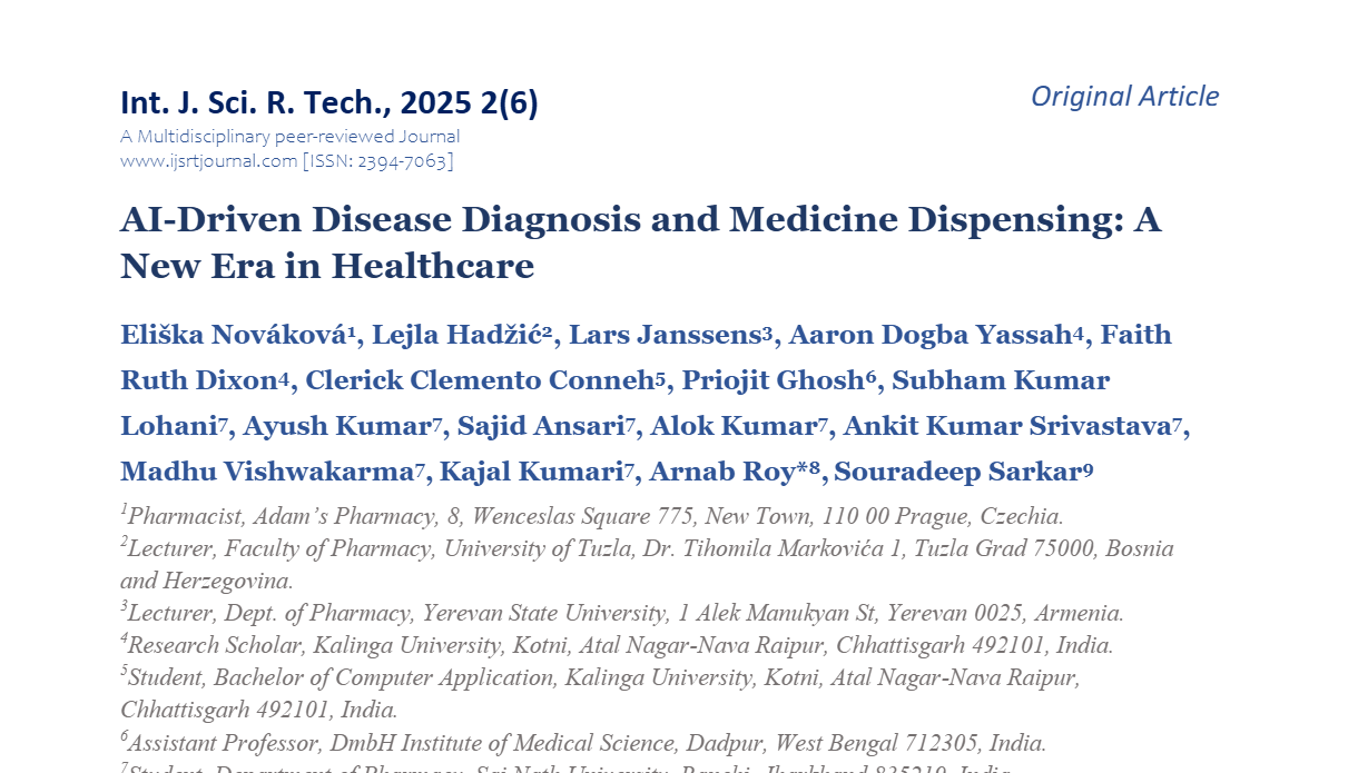 AI-Driven Disease Diagnosis and Medicine Dispensing: A New Era in Healthcare