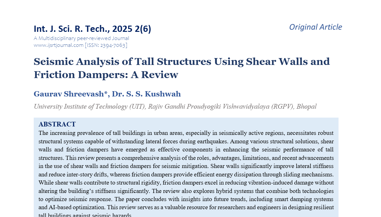 Seismic Analysis of Tall Structures Using Shear Walls and Friction Dampers: A Review