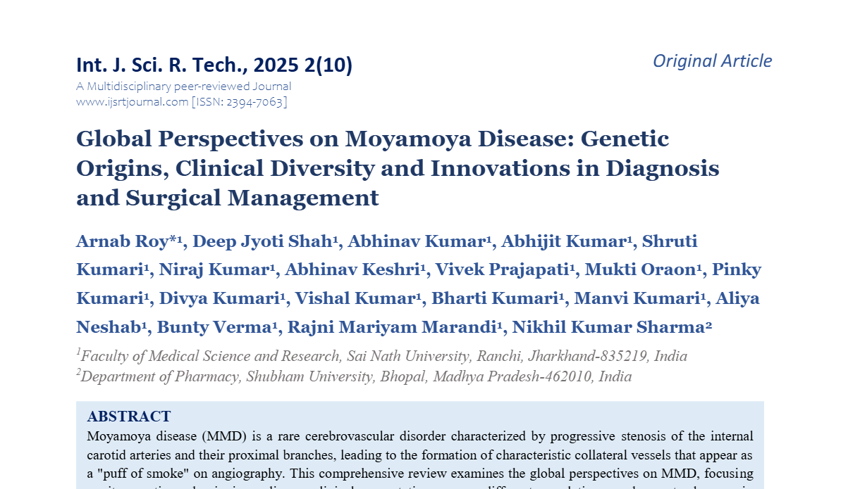 Global Perspectives on Moyamoya Disease: Genetic Origins, Clinical Diversity and Innovations in Diagnosis and Surgical Management