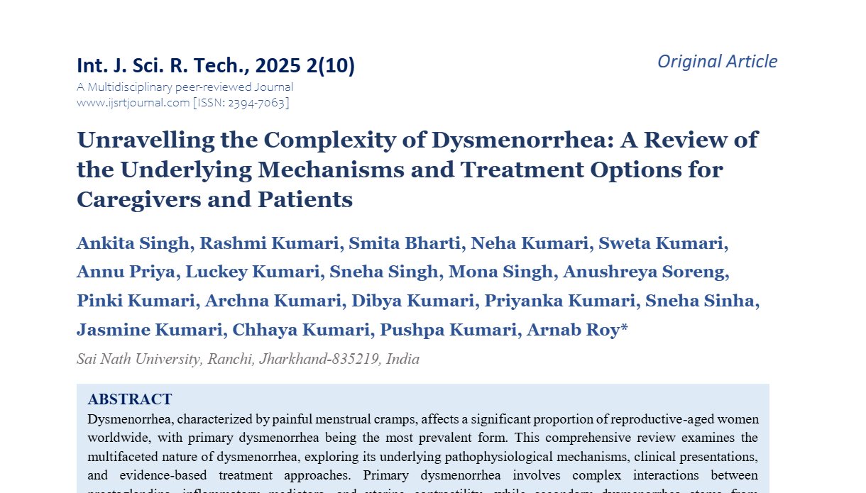 Unravelling the Complexity of Dysmenorrhea: A Review of the Underlying Mechanisms and Treatment Options for Caregivers and Patients