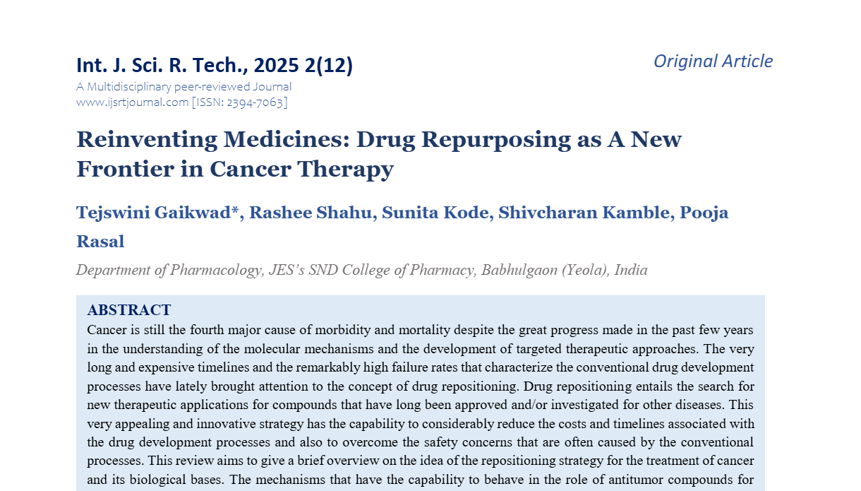 Reinventing Medicines: Drug Repurposing as A New Frontier in Cancer Therapy
