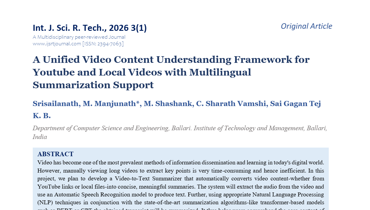 A Unified Video Content Understanding Framework for Youtube and Local Videos with Multilingual Summarization Support