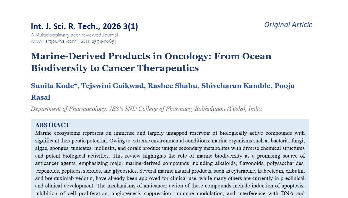 Marine-Derived Products in Oncology: From Ocean Biodiversity to Cancer Therapeutics