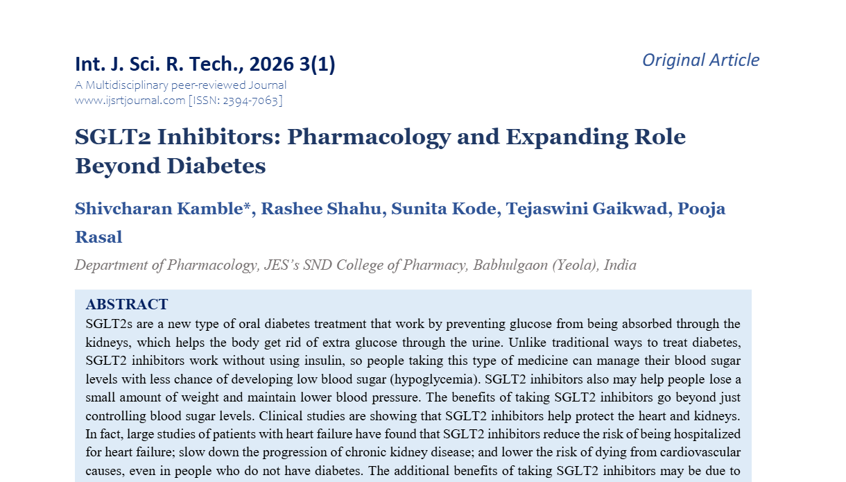 SGLT2 Inhibitors: Pharmacology and Expanding Role Beyond Diabetes