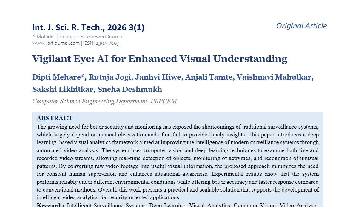 Vigilant Eye: AI for Enhanced Visual Understanding