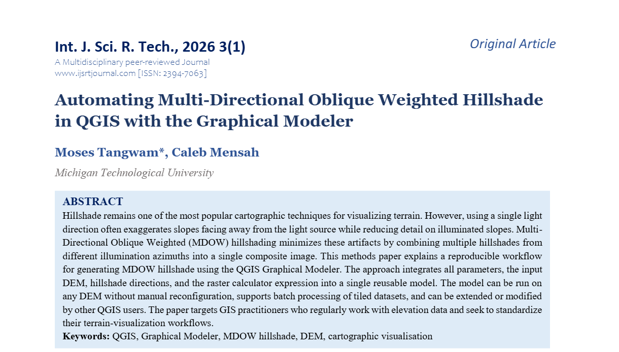 Automating Multi-Directional Oblique Weighted Hillshade in QGIS with the Graphical Modeler