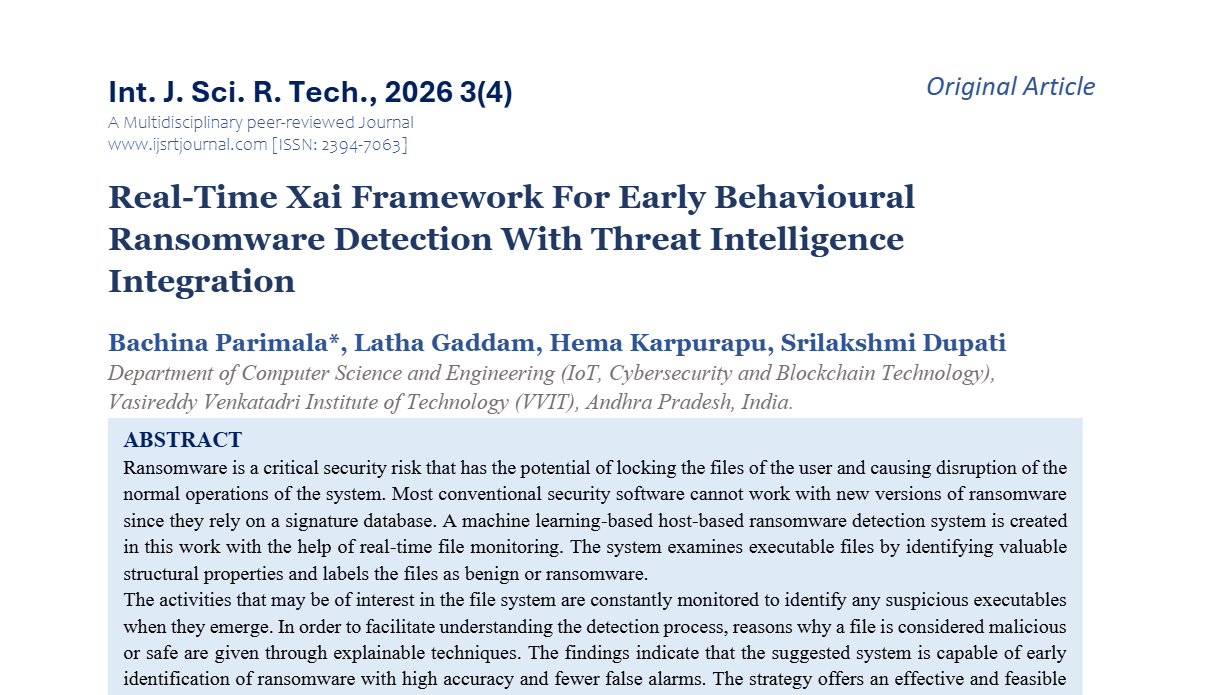 Real-Time Xai Framework For Early Behavioural Ransomware Detection With Threat Intelligence Integration