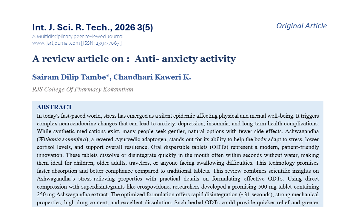 IJSRT Journal