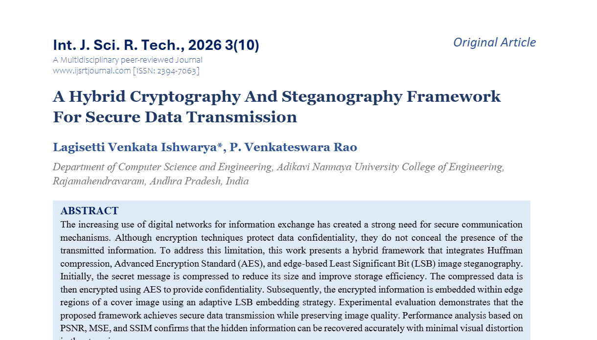 A Hybrid Cryptography And Steganography Framework For Secure Data Transmission