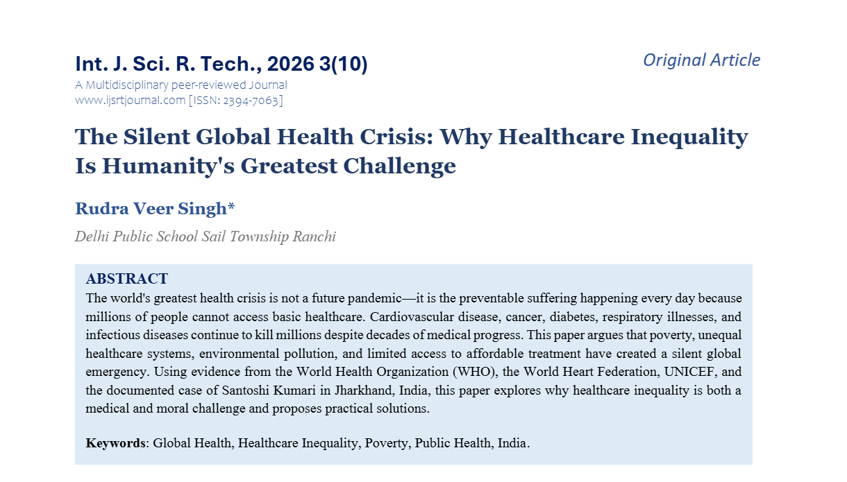 The Silent Global Health Crisis: Why Healthcare Inequality Is Humanity's Greatest Challenge