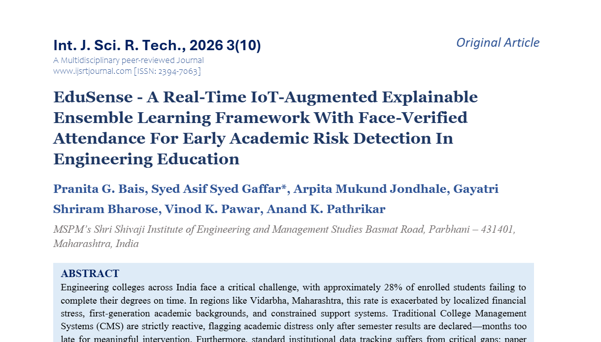 EduSense - A Real-Time IoT-Augmented Explainable Ensemble Learning Framework With Face-Verified Attendance For Early Academic Risk Detection In Engineering Education