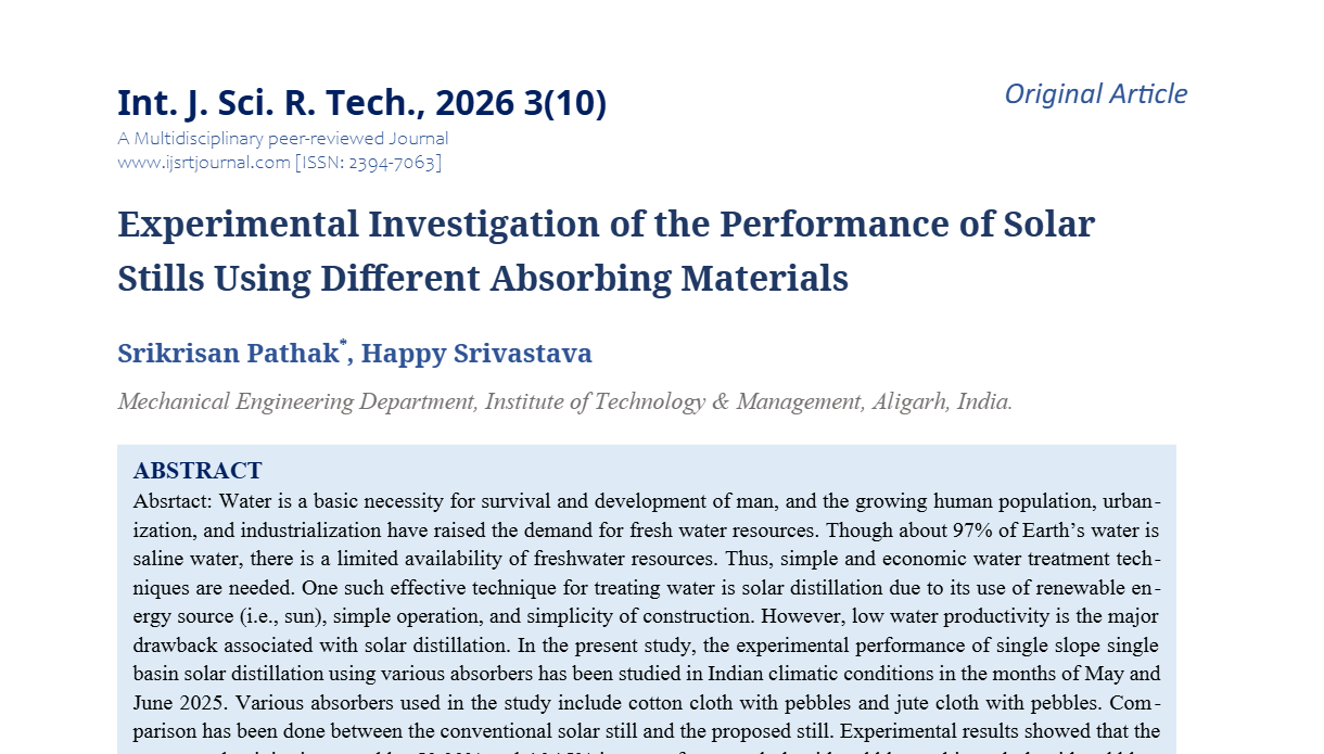 IJSRT Journal